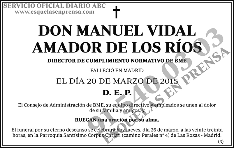 Manuel Vidal Amador de lo Ríos